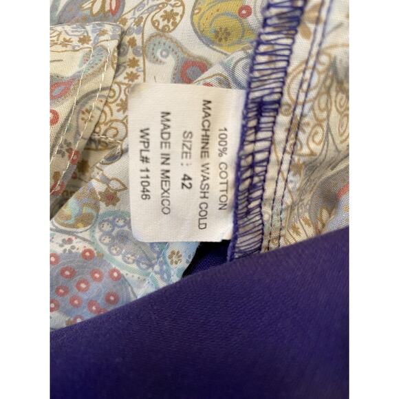 Mens Purple Bulldog Shorts 42 Washed Stoned & Beaten Embroidered 7” Inseam A357 - Picture 9 of 10